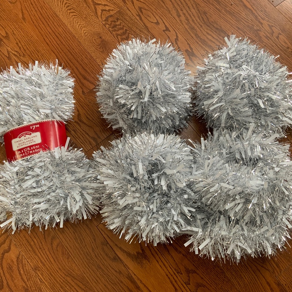 5 Christmas Tinsel Garland